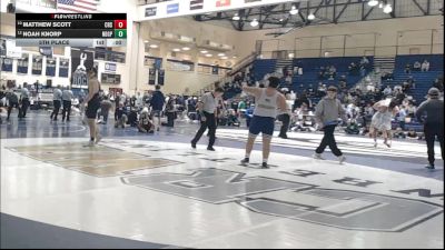 285 lbs 5th Place - Matthew Scott, Council Rock South vs Noah Knorp, Notre Dame Green Pond