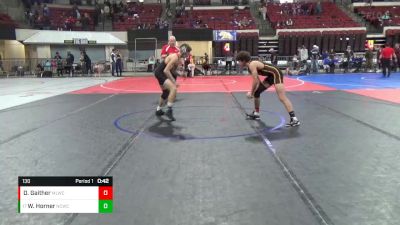 130 lbs Cons. Round 7 - Wyatt Horner, Natrona Colts Wrestling Club vs Drayden Gaither, Moses Lake Wrestling Club