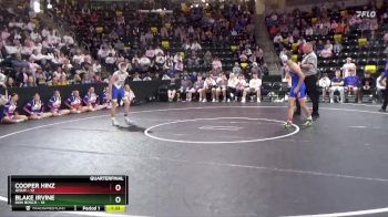 120 lbs Quarterfinal - Blake Irvine, Don Bosco vs Cooper Hinz, Jesup