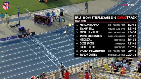 Girls' 2k Steeplechase, Finals 2 - Age 15-16