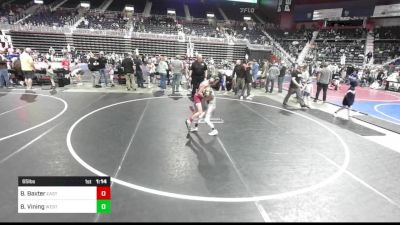 65 lbs Quarterfinal - Brody Baxter, Eastside United WC vs Breccan Vining, Westside WC