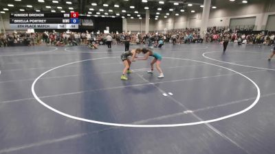 105 lbs 5th Place Match - Kimber Drenon, Windsor Youth Wrestling vs Briella Portrey, Big Cat Wrestling Club