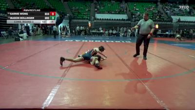7A 120 lbs Cons. Round 2 - Mason Bollinger, Grissom Hs vs Earnie Wong, Bob Jones