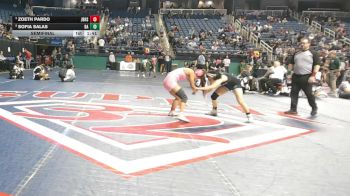 7A - 114 lbs Semifinal - Zoeth Pardo, Jack Britt High School vs Sofia Salas, Ballantyne Ridge High School