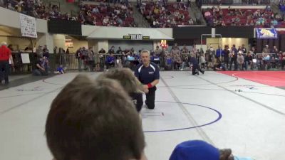 52 lbs Champ. Round 2 - Sawyer George, Bozeman Wrestling Club vs Forrest Van Dyke, CJI Hawks