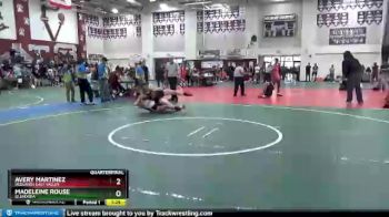 150 lbs Quarterfinal - Avery Martinez, Redlands East Valley vs Madeleine Rouse, Glendora