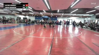 90 lbs Cons. Round 2 - Kaybri Kennedy, Idaho Falls Wrestling Club vs Orion Swanson, Team Real Life Wrestling