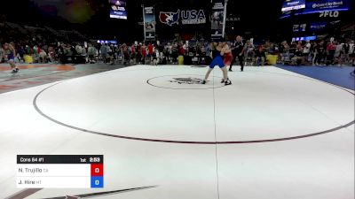 138 lbs Cons 64 #1 - Nicolas Trujillo, CA vs John Hire, MT