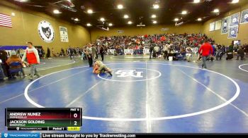 120 lbs Champ. Round 2 - Andrew Nunez, Farmersville vs Jackson Golding, Bakersfield