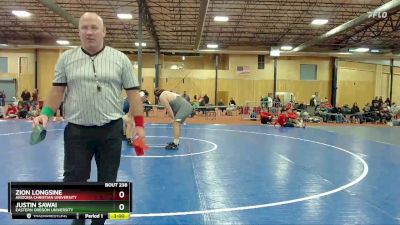 285 lbs Semifinal - Zion Longsine, Arizona Christian University vs Justin Sawai, Eastern Oregon University