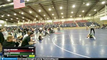 75 lbs Round 1 (6 Team) - Olivia Hernandez, Oregon vs Mylah Henebry, Idaho