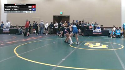 115 lbs Champ. Round 2 - Katie Porcelli, Crash Girls Wrestling Club vs Adele Calabro, Tiger Wrestling Club