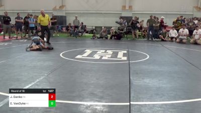 85-J lbs Round Of 16 - James Danko, PA vs Ethan VanDyke, MI