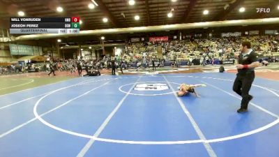 55 lbs Quarterfinal - Joseoh Perez, Bear Cave Wrestling vs Will VonRuden, Glendive Mat Devils