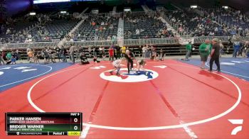 78 lbs Cons. Round 3 - Bridger Warner, Douglas Wrestling Club vs Parker Hansen, Green River Grapplers Wrestling