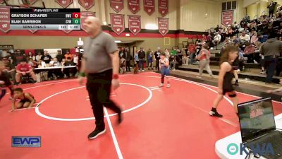 Semifinal - Grayson Schafer, Bartlesville Wrestling Club vs Elan Garrison, Coweta Tiger Wrestling