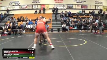 285 lbs Quarterfinal - Brandon Caesar, Cle. Heights vs Mustafa Woodi, Shaker Hts.