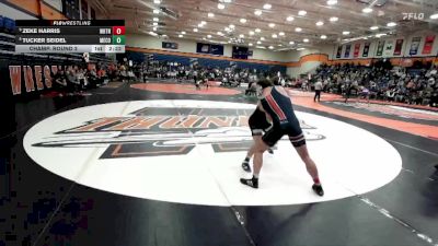 197 lbs Champ. Round 2 - Zeke Harris, Wheaton vs Tucker Seidel, Messiah College