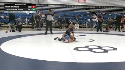 80 lbs 3rd Place Match - Alessandra Tovar, Victory Wrestling-Central WA vs Arina Manrique, Fremont Warriors Wrestling Club