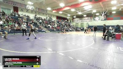 150 lbs Quarterfinal - Lelynd Mesina, West Hills vs Lincoln Baldwin, Granite Hills