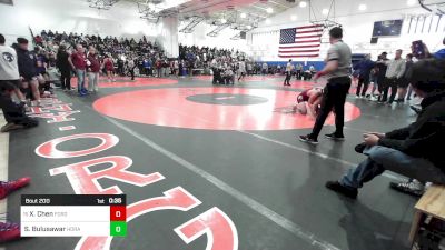 138 lbs Consi Of 16 #1 - Xavier Chen, Fordham Preparatory School vs Sachin Bulusawar, Horace Mann School