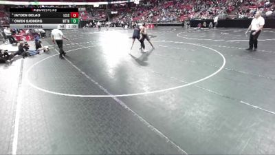 D1-190 lbs Semifinal - Owen Sjoberg, Watertown vs Jayden Delao, La Crosse Logan/Cent.