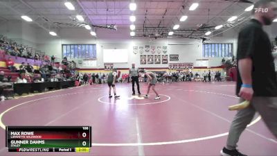 106 lbs Semifinal - Gunner Dahms, STALEY vs Max Rowe, LAFAYETTE-Wildwood