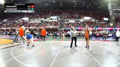 AA - 285 lbs Champ. Round 1 - JD McWalter, Gallatin (Bozeman) vs Jakob Berry, Flathead (Kalispell)