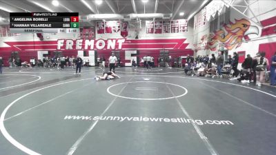 125 lbs Semifinal - Angelina Borelli, Los Banos vs Hannah Villareale, San Mateo