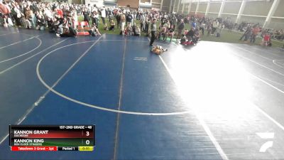 48 lbs Quarterfinal - Kannon Grant, Duchesne vs Kannon King, Box Elder Stingers