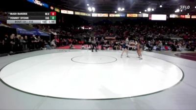 110 lbs Quarterfinal - Tommy Stone, Eagle vs Madi Barzee, West Jefferson