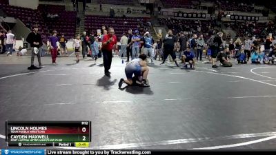 135 lbs Round 3 - Cayden Maxwell, Fort Lupton Metro Wrestling Club vs Lincoln Holmes, Team Pueblo Wrestling