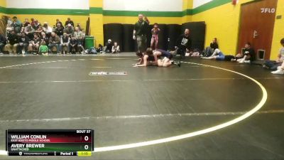 95 lbs Semifinal - Avery Brewer, Unattached vs William Conlin, East Edisto Middle School