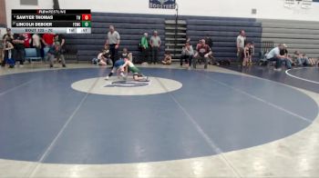 70 lbs Quarterfinal - Sawyer Thomas, TW Wrestling vs Lincoln DeBoer, Fighting Squirrels Wrestling Club