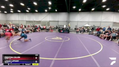 220 lbs Semis & 3rd Wb (16 Team) - Preston Colvin, Idaho vs Logan Latham, Texas A