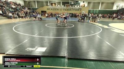 155 lbs Cons. Round 1 - Emma Wall, North Thurston (Girls) vs Asha Martin, Aberdeen (Girls)