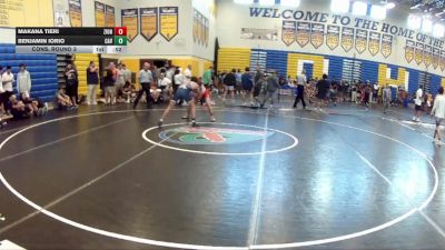 120 lbs Cons. Round 3 - Benjamin Iorio, Caveman vs Makana Tieri, Brevard FCA