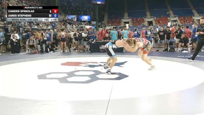 144 lbs Champ. Rd Of 128 - Camden Spiniolas, Illinois vs James Stephens, North Carolina