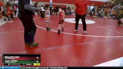 52-54 lbs Round 3 - Benjamin Ness, Team Braves WC vs Noah Gomez, Junior Bulldogs