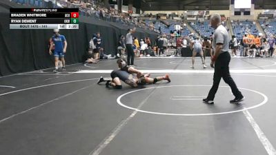 141 lbs Cons. Round 4 - Braden Whitmore, Arizona Christian University vs Ryan Dement, Oklahoma Wesleyan