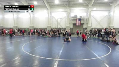 85 lbs Champ. Round 2 - Bryson Zunich, Midway Wrestling Club vs Daxton Telford, Sanderson Wrestling Academy