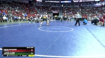 3A-215 lbs Champ. Round 1 - Lance Clark, Des Moines Lincoln vs Adyn Wyckoff, Carlisle