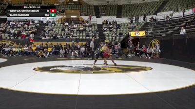 125 lbs Quarterfinal - Mack Mauger, Missouri vs Koufax Christensen, Oklahoma
