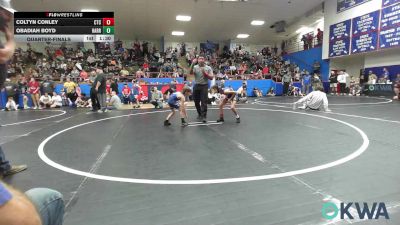 52-55 lbs Quarterfinal - Coltyn Conley, Chandler Takedown Club vs Obadiah Boyd, Harrah Little League Wrestling