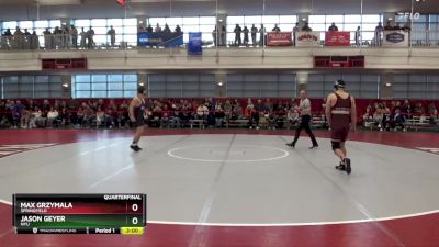 174 lbs Quarterfinal - Jason Geyer, NYU vs Max Grzymala, Springfield