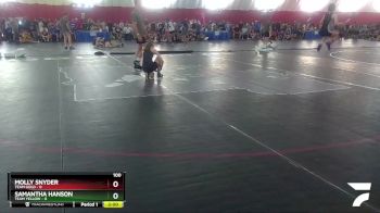 100 lbs Round 5 (6 Team) - Molly Snyder, Team Gold vs Samantha Hanson, Team Yellow