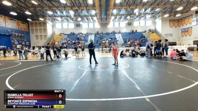 115 lbs Quarterfinal - Beyonce Espinosa, Gladiator Wrestling Club vs Isabella Tellez, Doral Academy