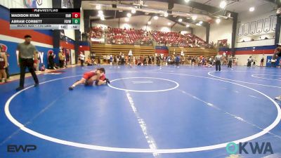 110 lbs Semifinal - Madison Ryan, Raw Wrestling Club vs Abram Corbett, Fort Gibson Youth Wrestling