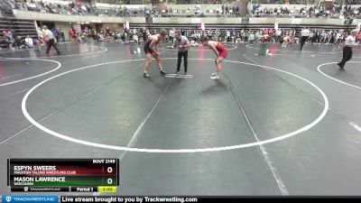 189 lbs Quarterfinal - Espyn Sweers, Mauston Talons Wrestling Club vs Mason Lawrence, Wisconsin