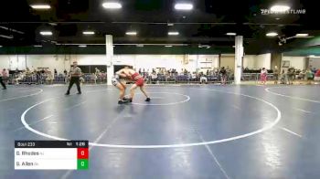 182 lbs Consolation - George Rhodes, NJ vs Gannon Allen, OK